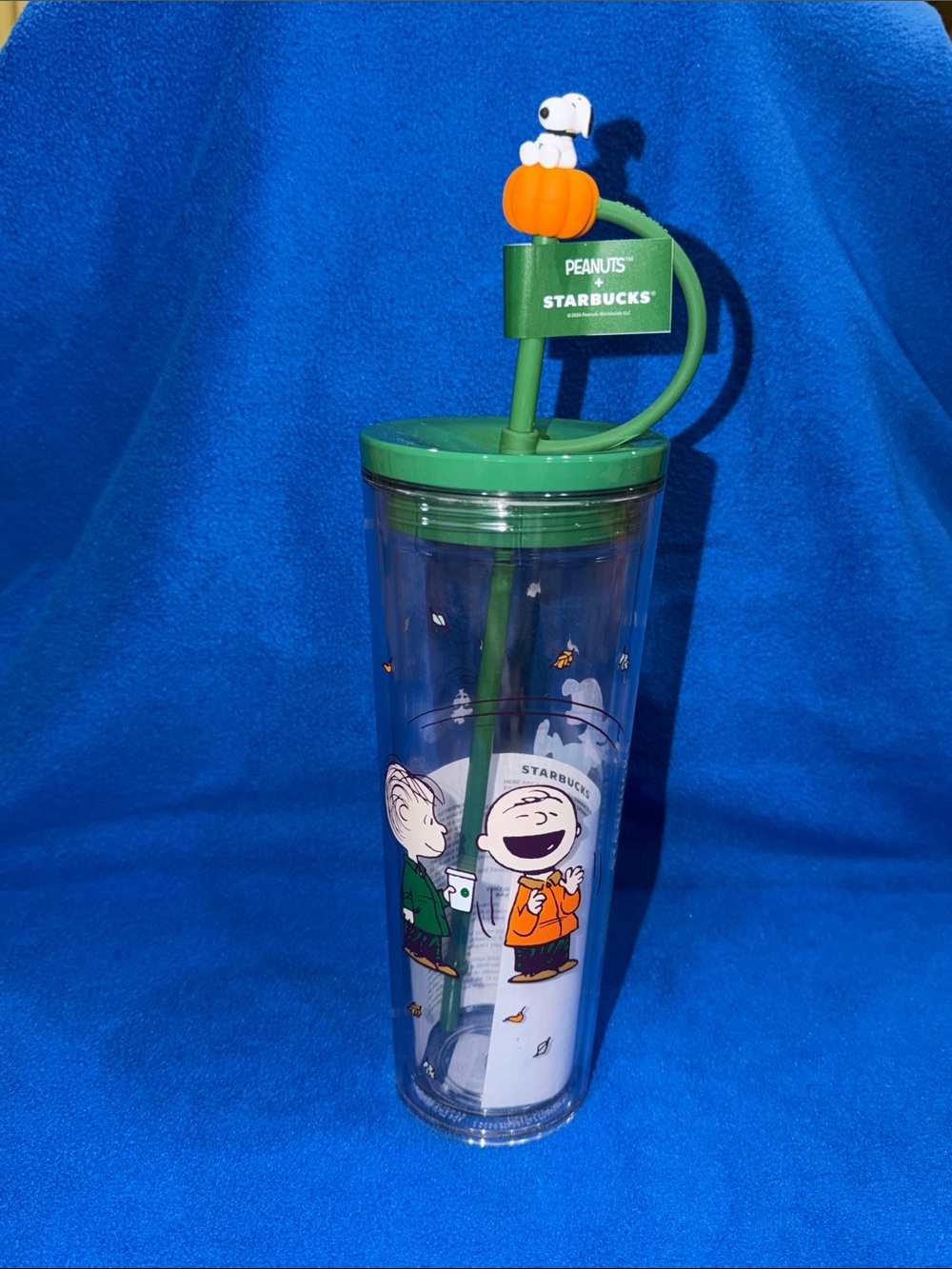 Peanuts + Starbucks 24 oz Tumbler Silicone Snoopy Topper 2026 US Release NWT